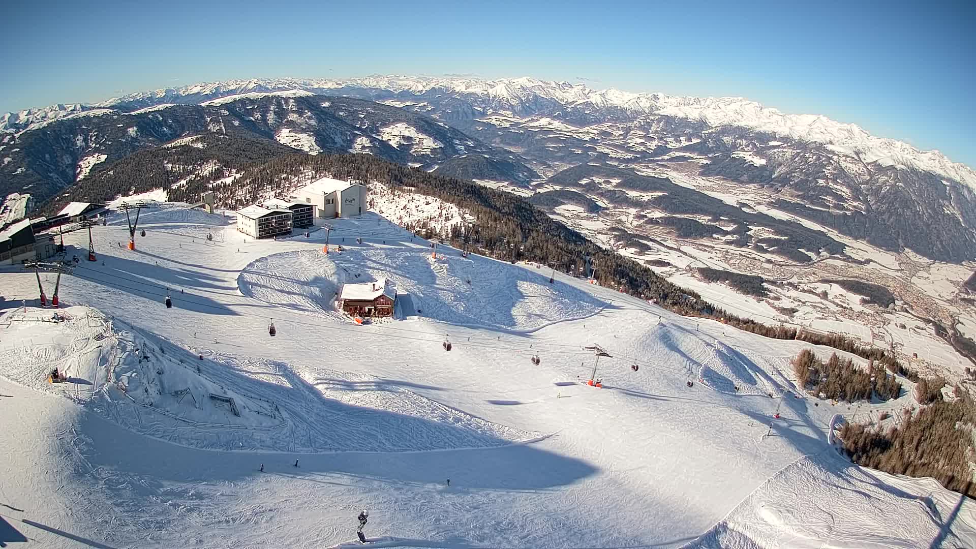 Station de ski Kronplatz sommet | vue sur Brunico