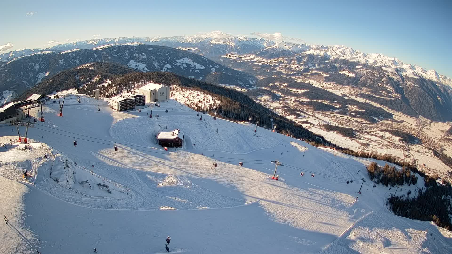 Station de ski Kronplatz sommet | vue sur Brunico