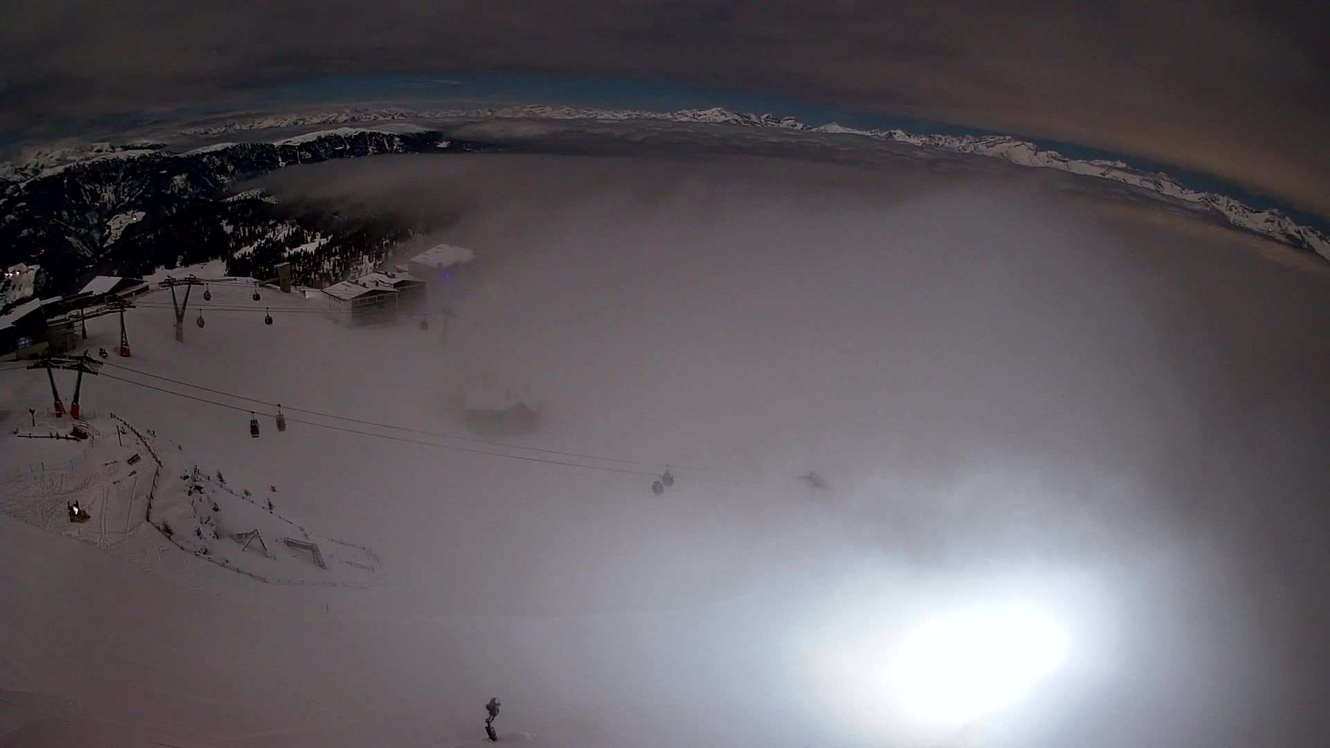 Skigebiet Kronplatz Gipfel | Blick auf Bruneck