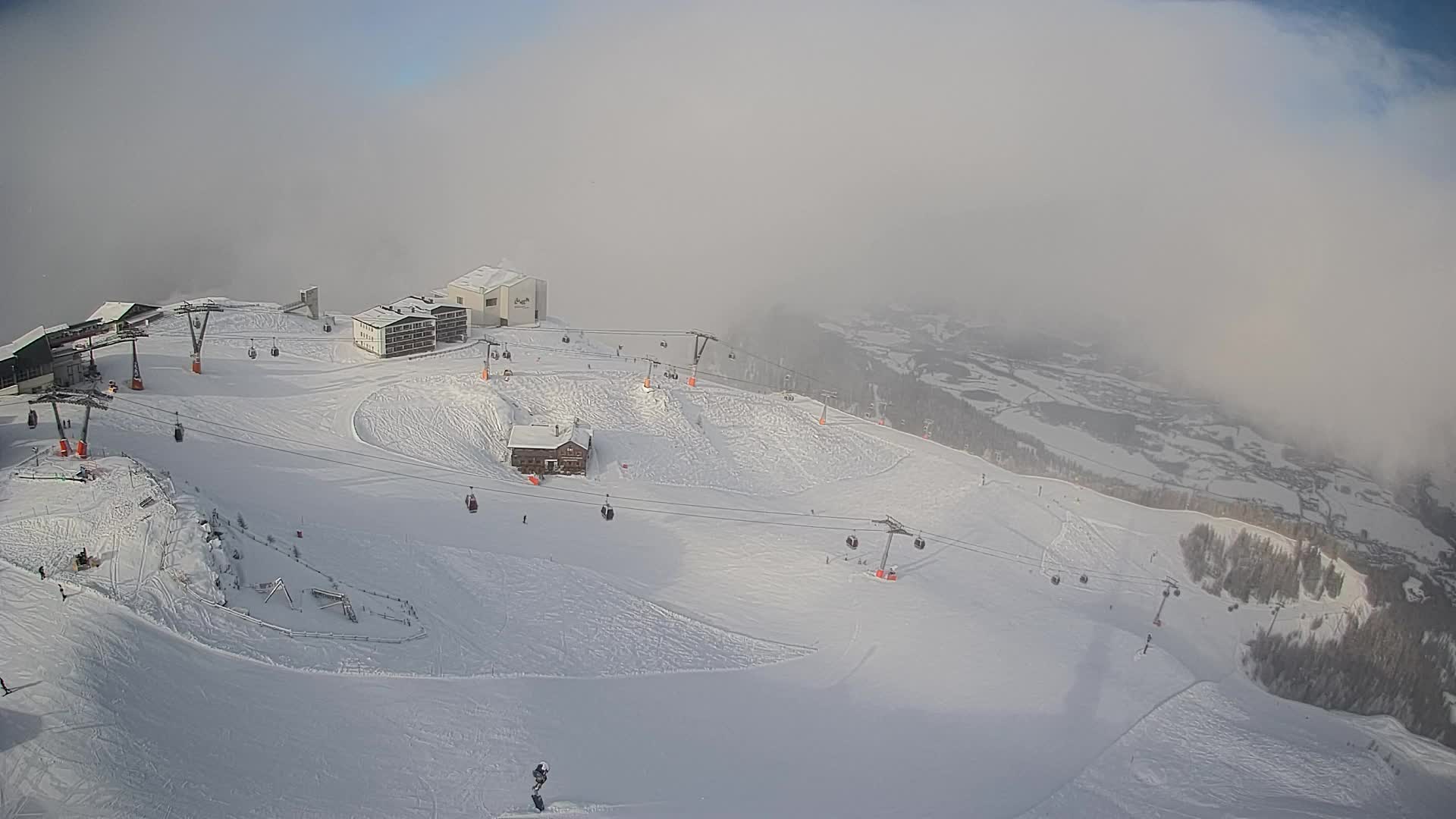 Kronplatz peak Ski resort | view to Bruneck