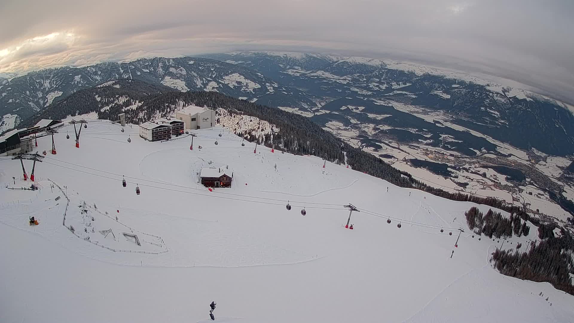 Kronplatz peak Ski resort | view to Bruneck