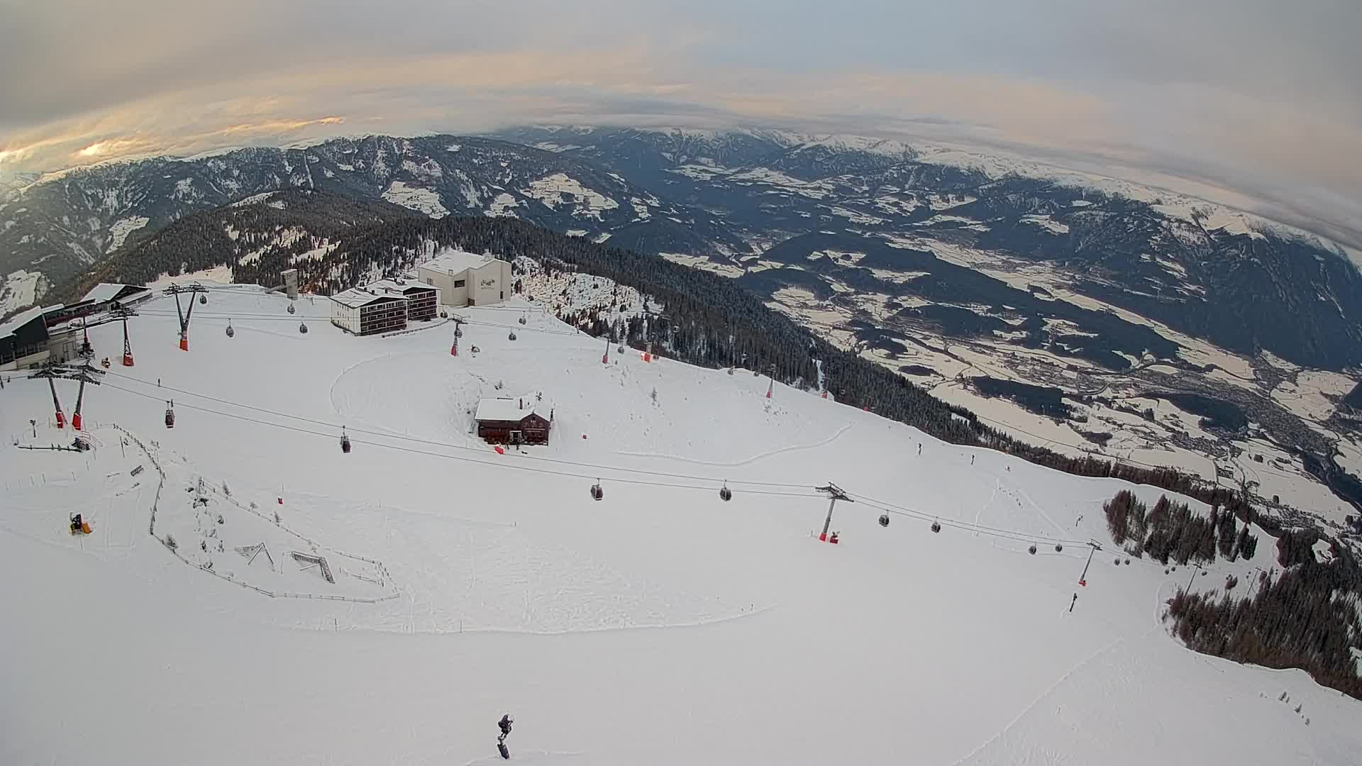 Kronplatz peak Ski resort | view to Bruneck