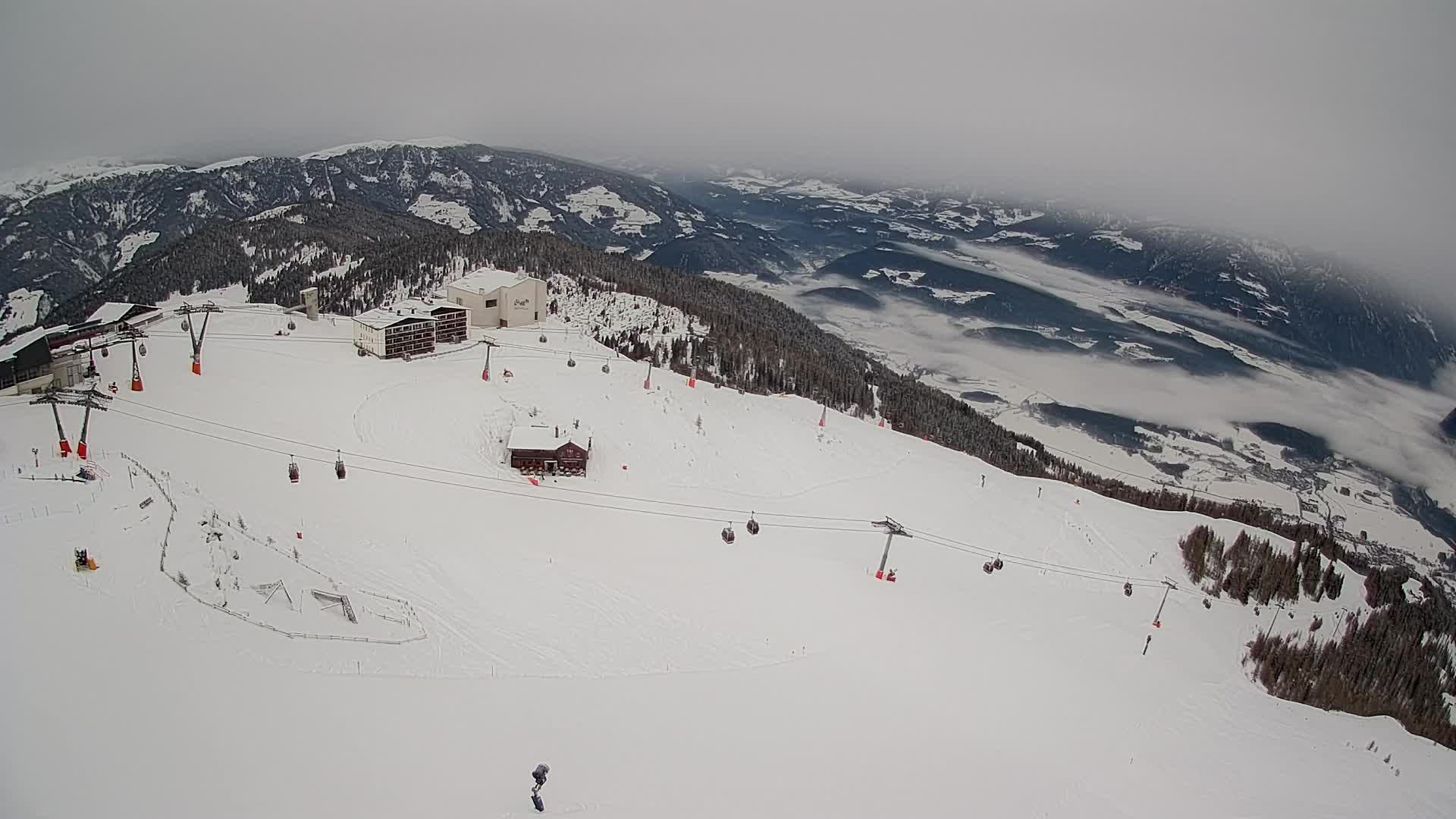Kronplatz peak Ski resort | view to Bruneck