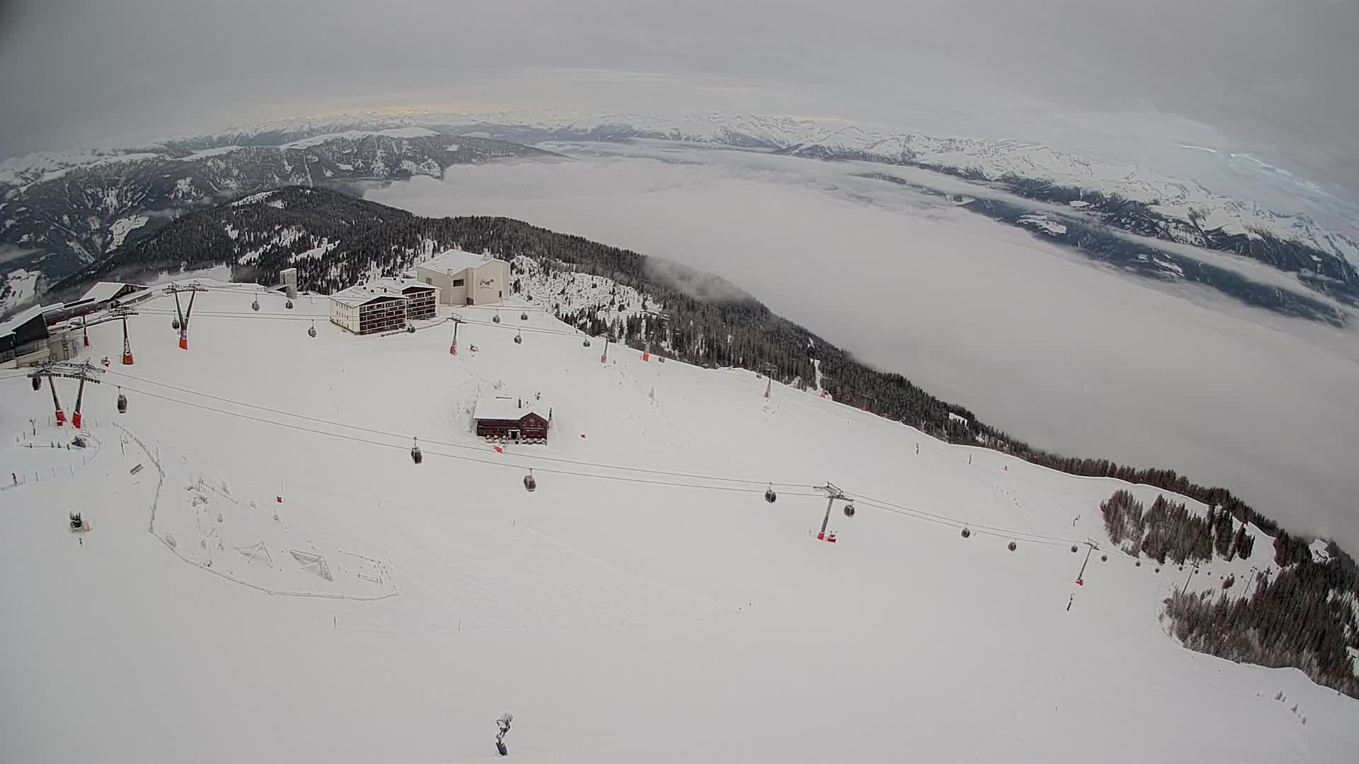 Kronplatz peak Ski resort | view to Bruneck
