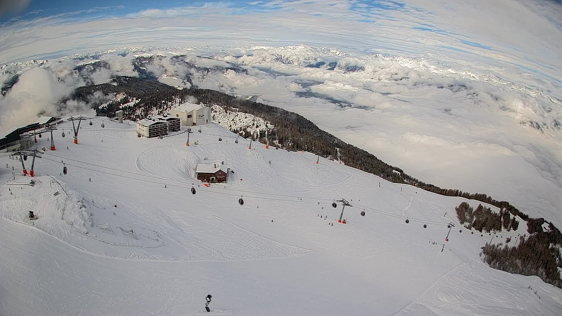 Smučišče Kronplatz – vrh | pogled na Bruneck