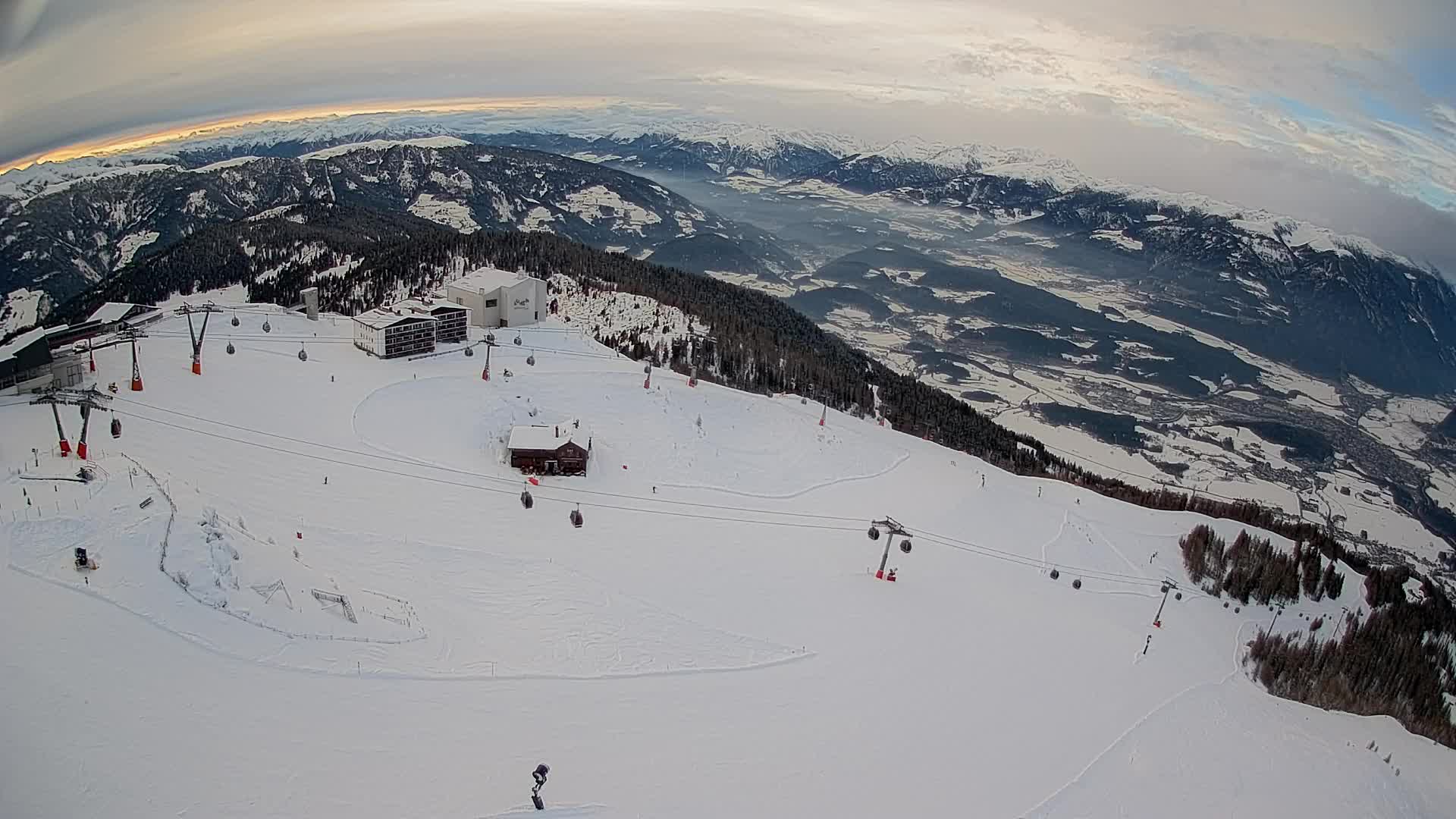 Kronplatz peak Ski resort | view to Bruneck