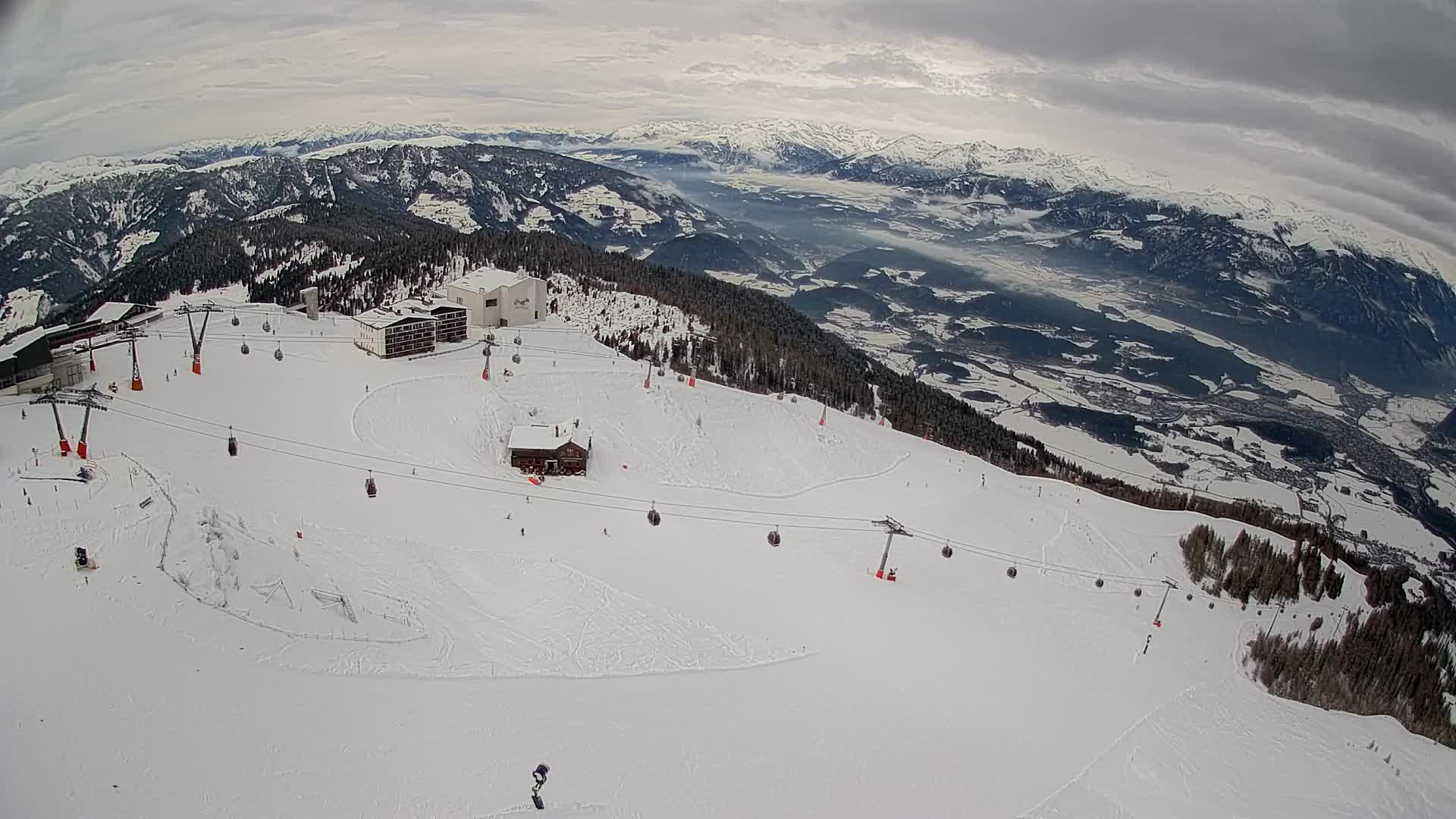 Kronplatz peak Ski resort | view to Bruneck