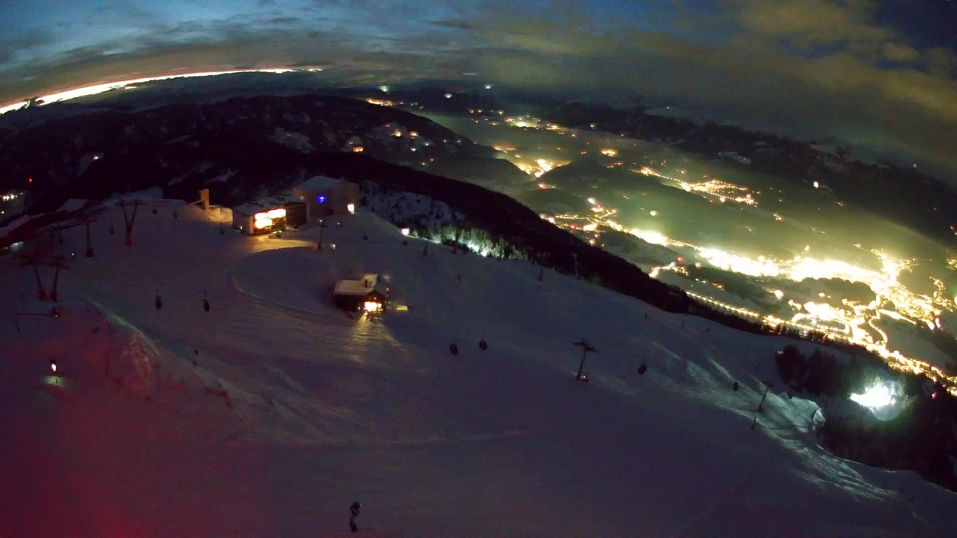 Station de ski Kronplatz sommet | vue sur Brunico