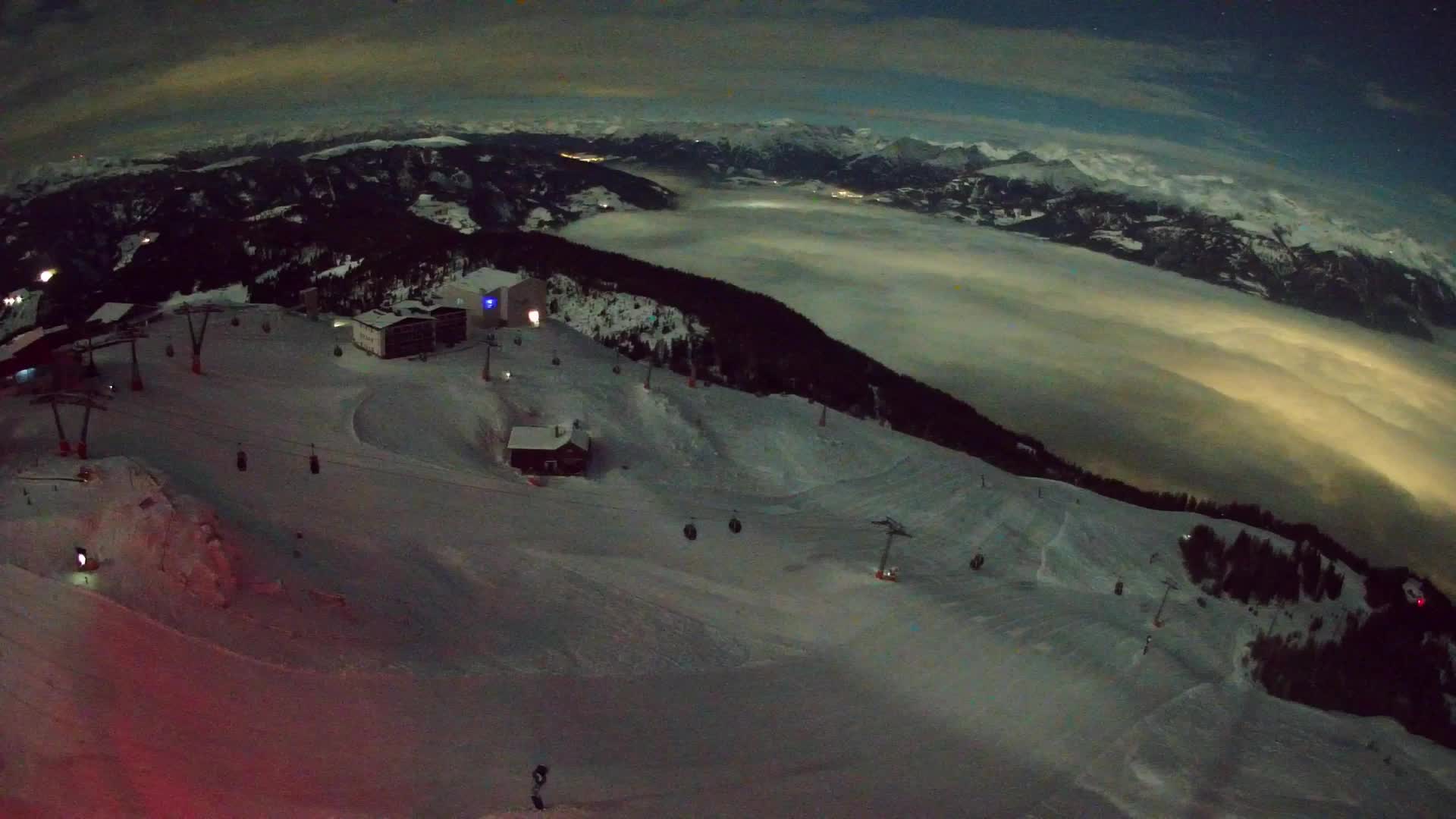 Station de ski Kronplatz sommet | vue sur Brunico