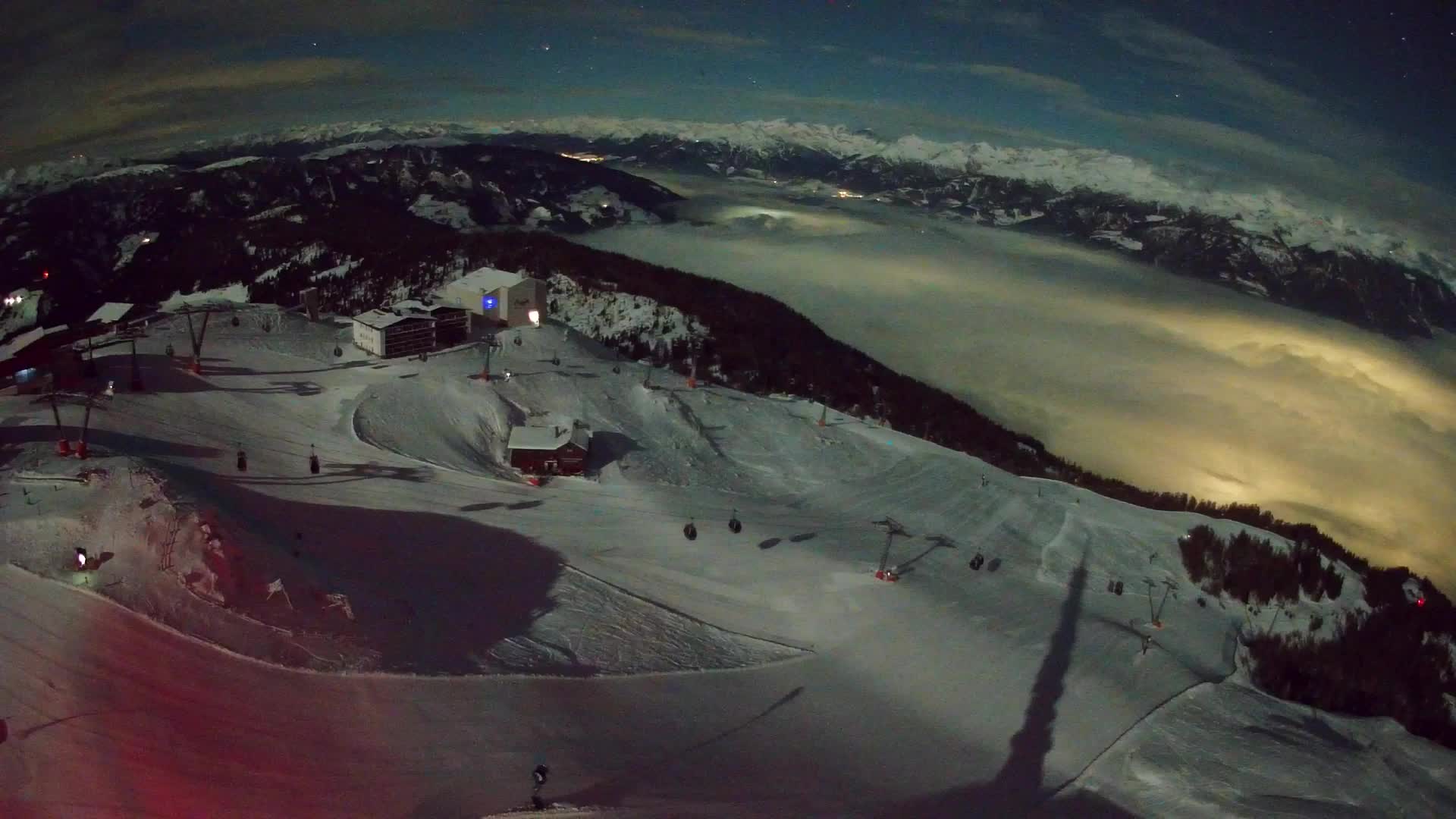 Kronplatz peak Ski resort | view to Bruneck