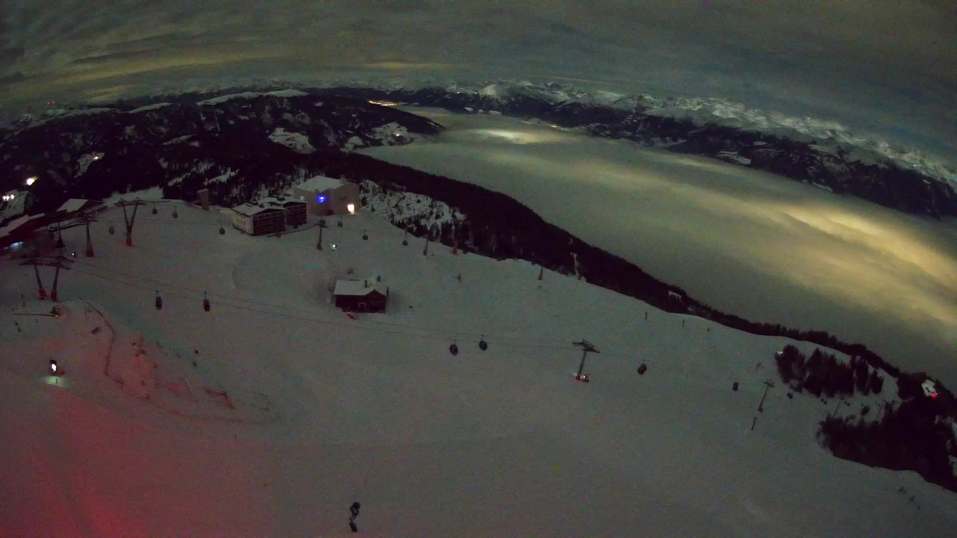 Station de ski Kronplatz sommet | vue sur Brunico