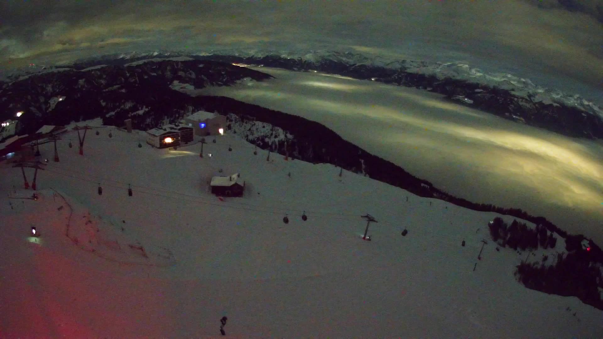 Station de ski Kronplatz sommet | vue sur Brunico