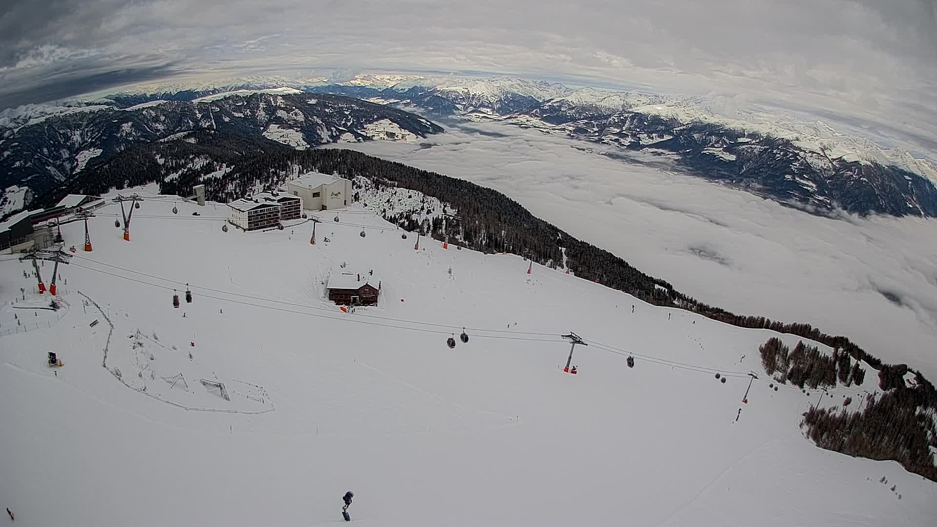 Kronplatz peak Ski resort | view to Bruneck