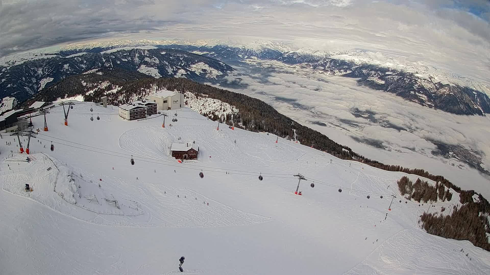 Kronplatz peak Ski resort | view to Bruneck