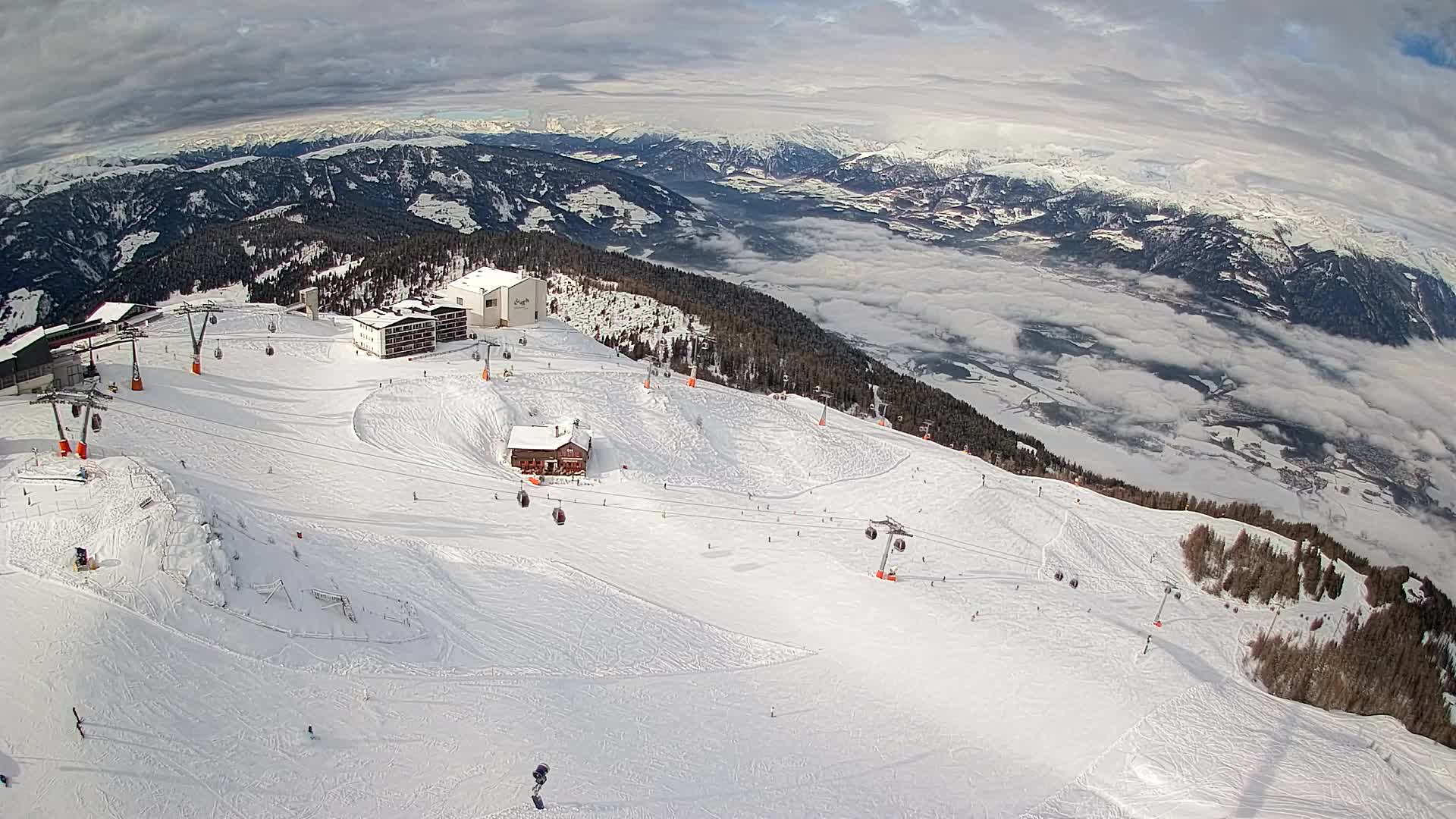 Kronplatz peak Ski resort | view to Bruneck
