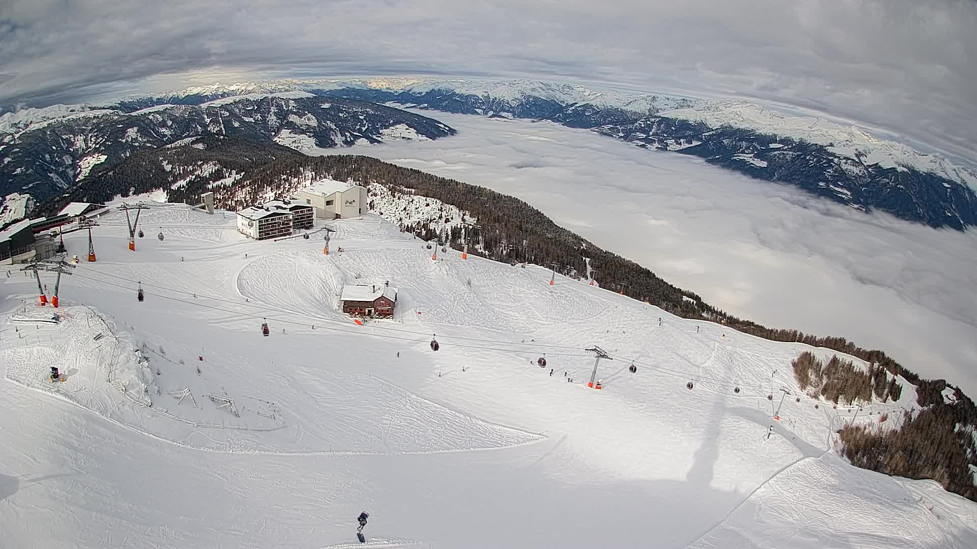 Kronplatz peak Ski resort | view to Bruneck