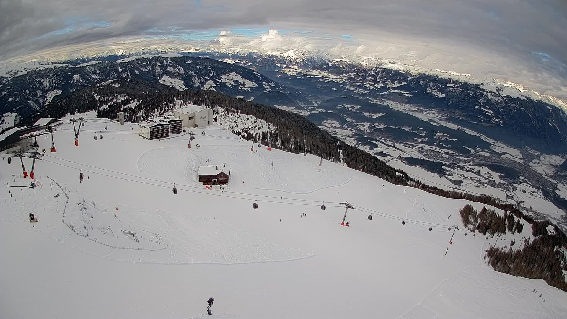 Kronplatz peak Ski resort | view to Bruneck