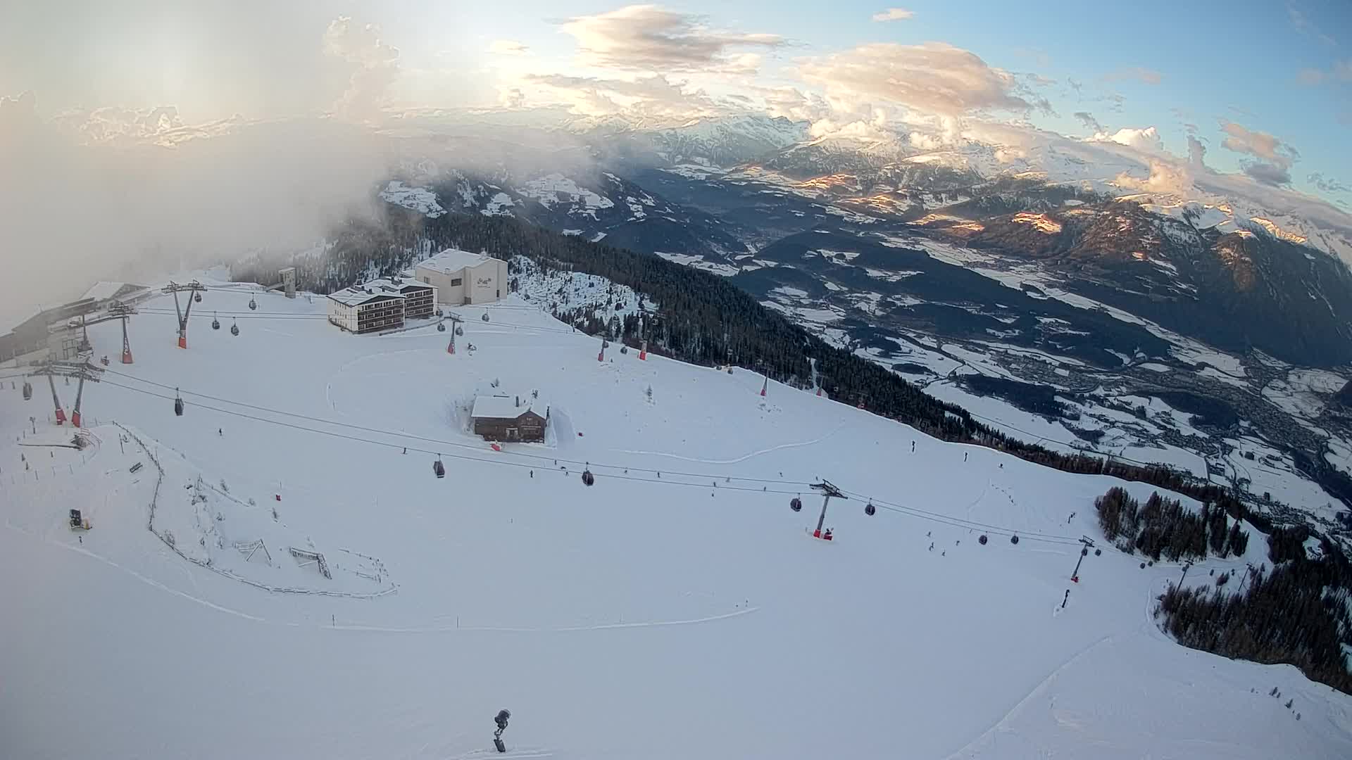 Kronplatz peak Ski resort | view to Bruneck
