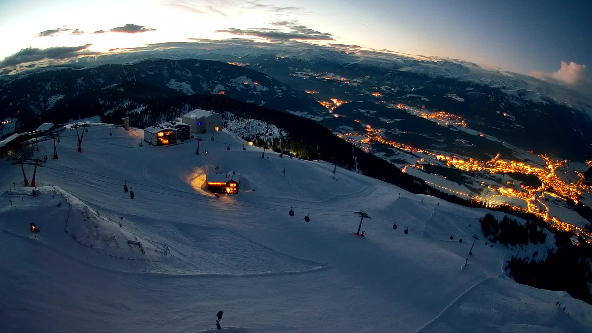 Kronplatz peak Ski resort | view to Bruneck