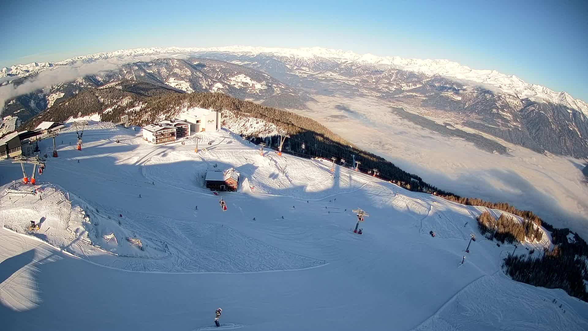 Kronplatz peak Ski resort | view to Bruneck