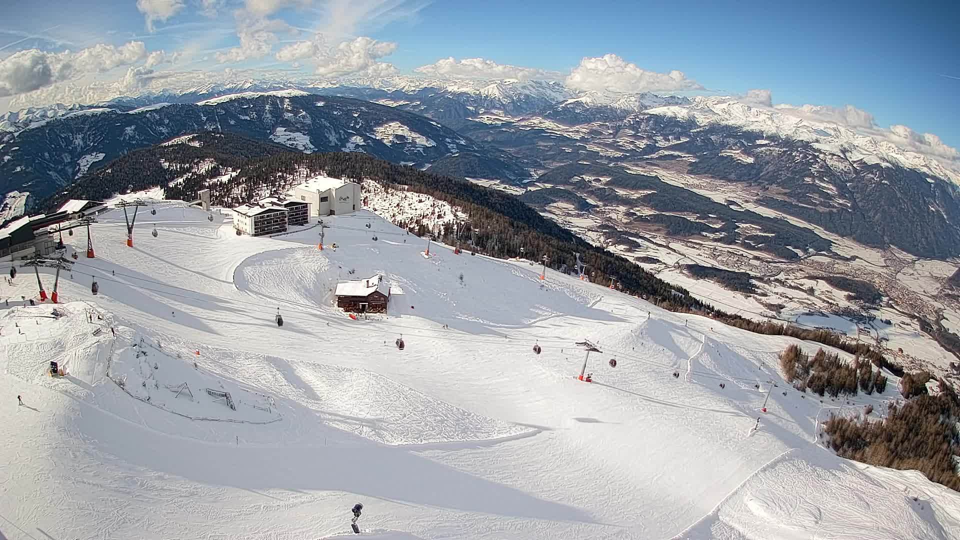 Kronplatz peak Ski resort | view to Bruneck