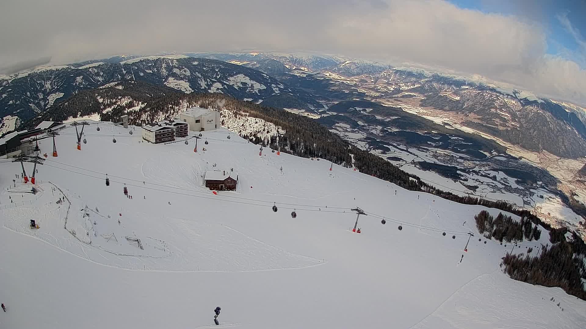 Kronplatz peak Ski resort | view to Bruneck