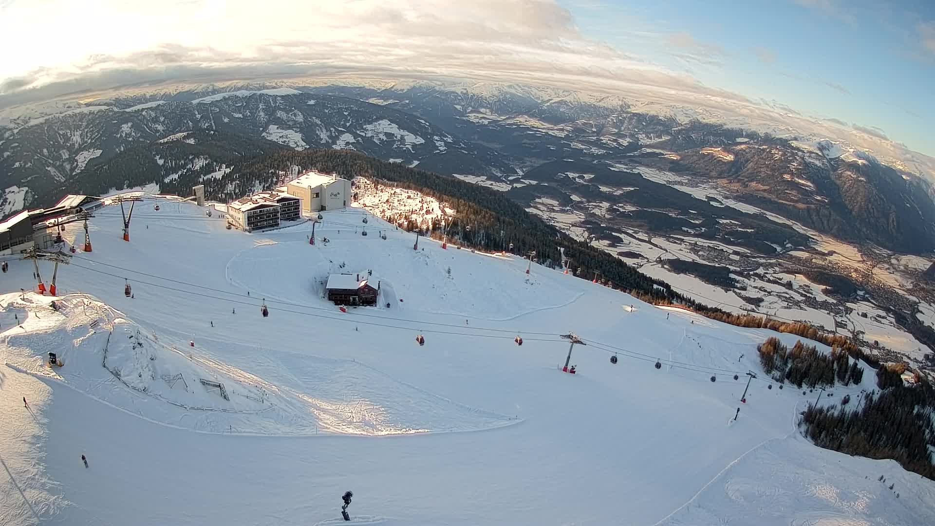 Kronplatz peak Ski resort | view to Bruneck