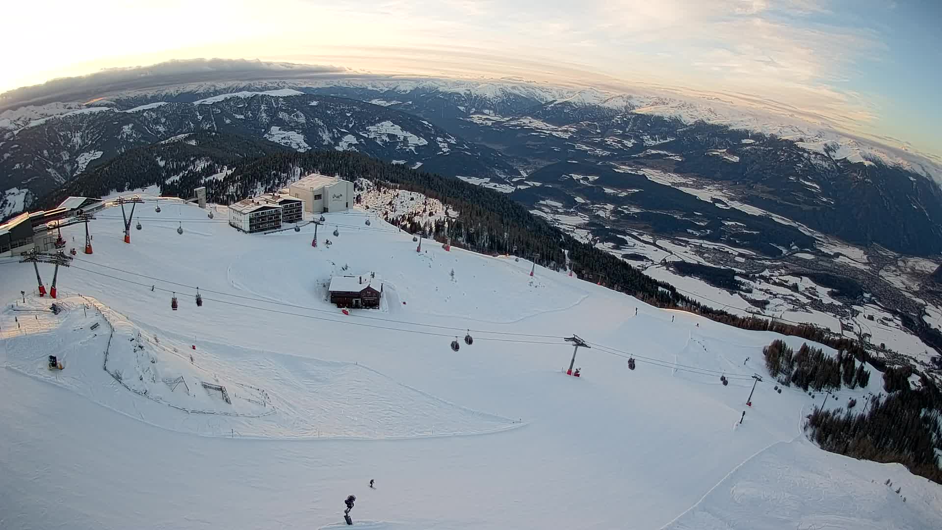 Kronplatz peak Ski resort | view to Bruneck