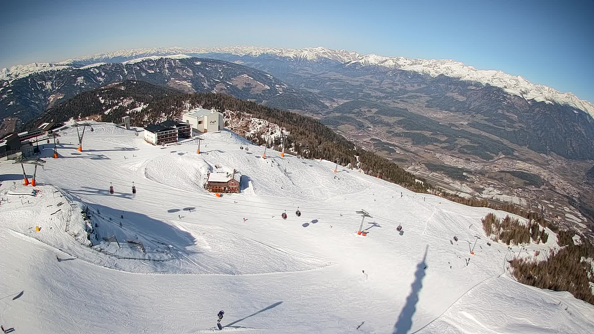 Kronplatz peak Ski resort | view to Bruneck