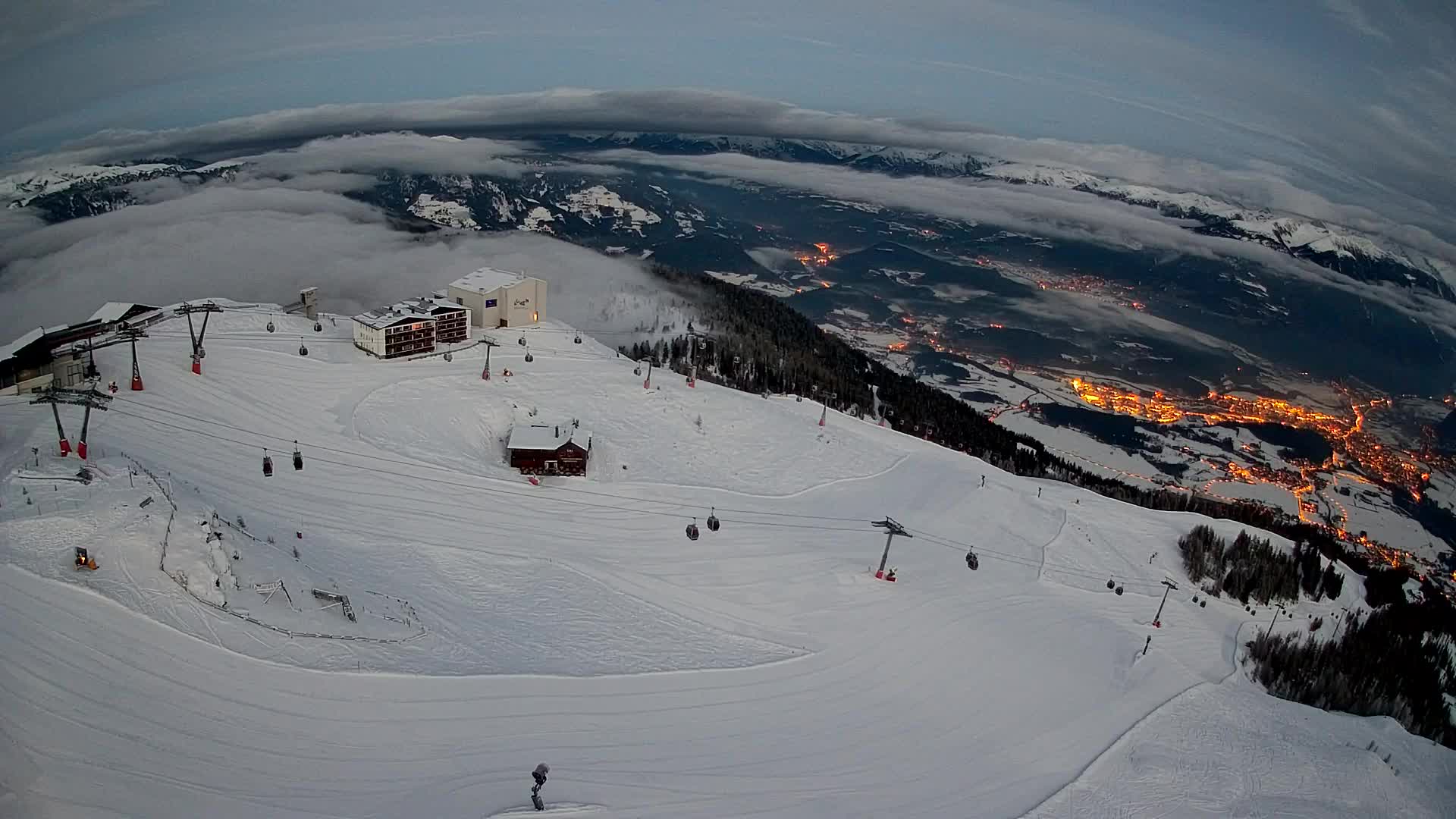 Kronplatz peak Ski resort | view to Bruneck