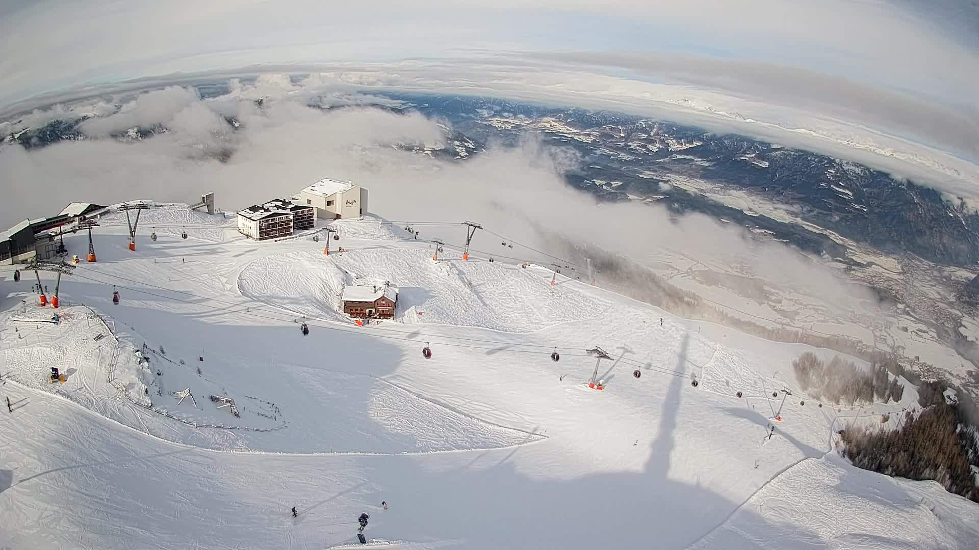 Smučišče Kronplatz – vrh | pogled na Bruneck