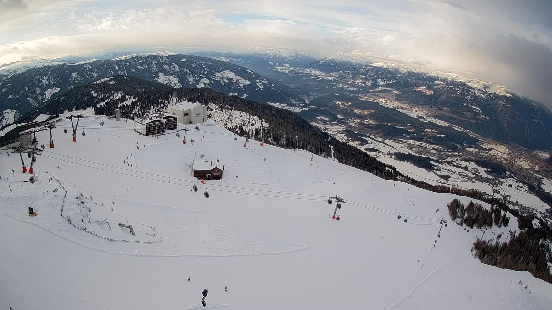 Kronplatz peak Ski resort | view to Bruneck
