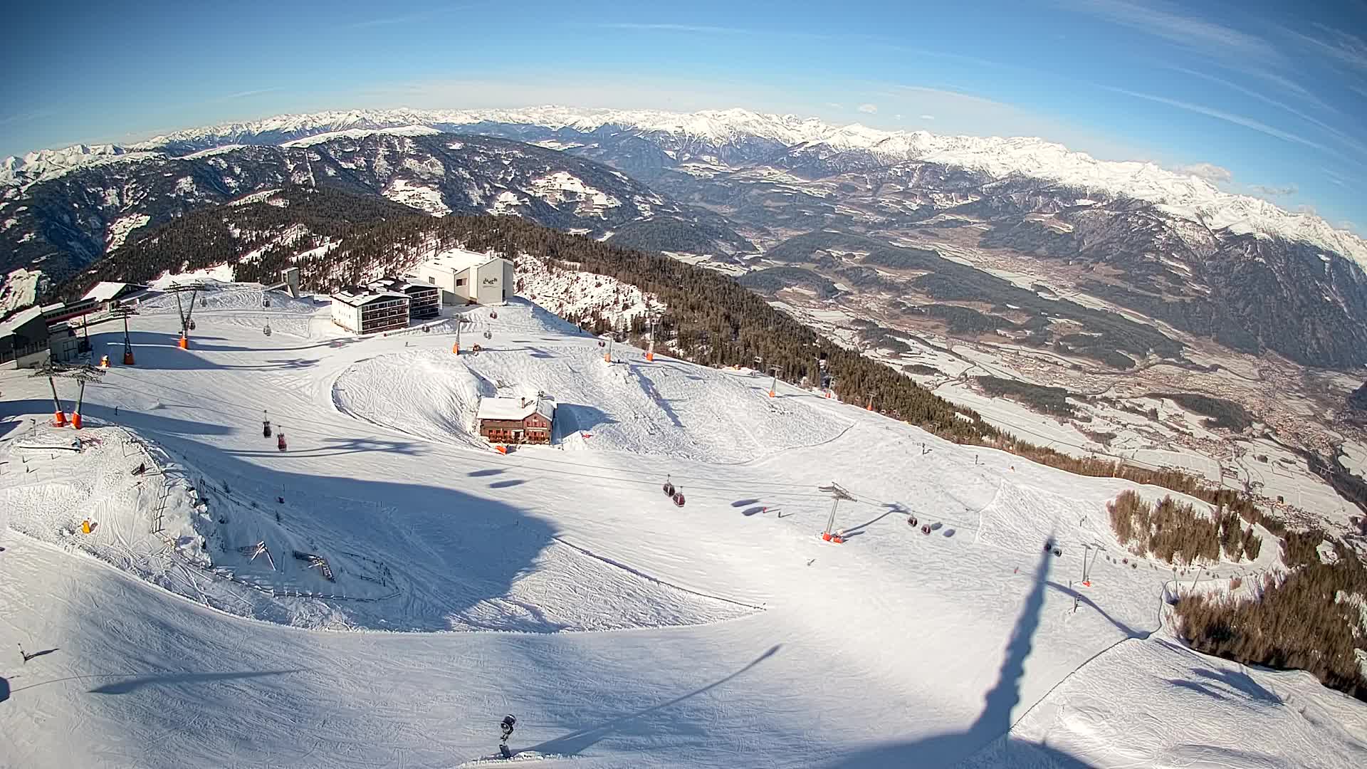 Kronplatz peak Ski resort | view to Bruneck