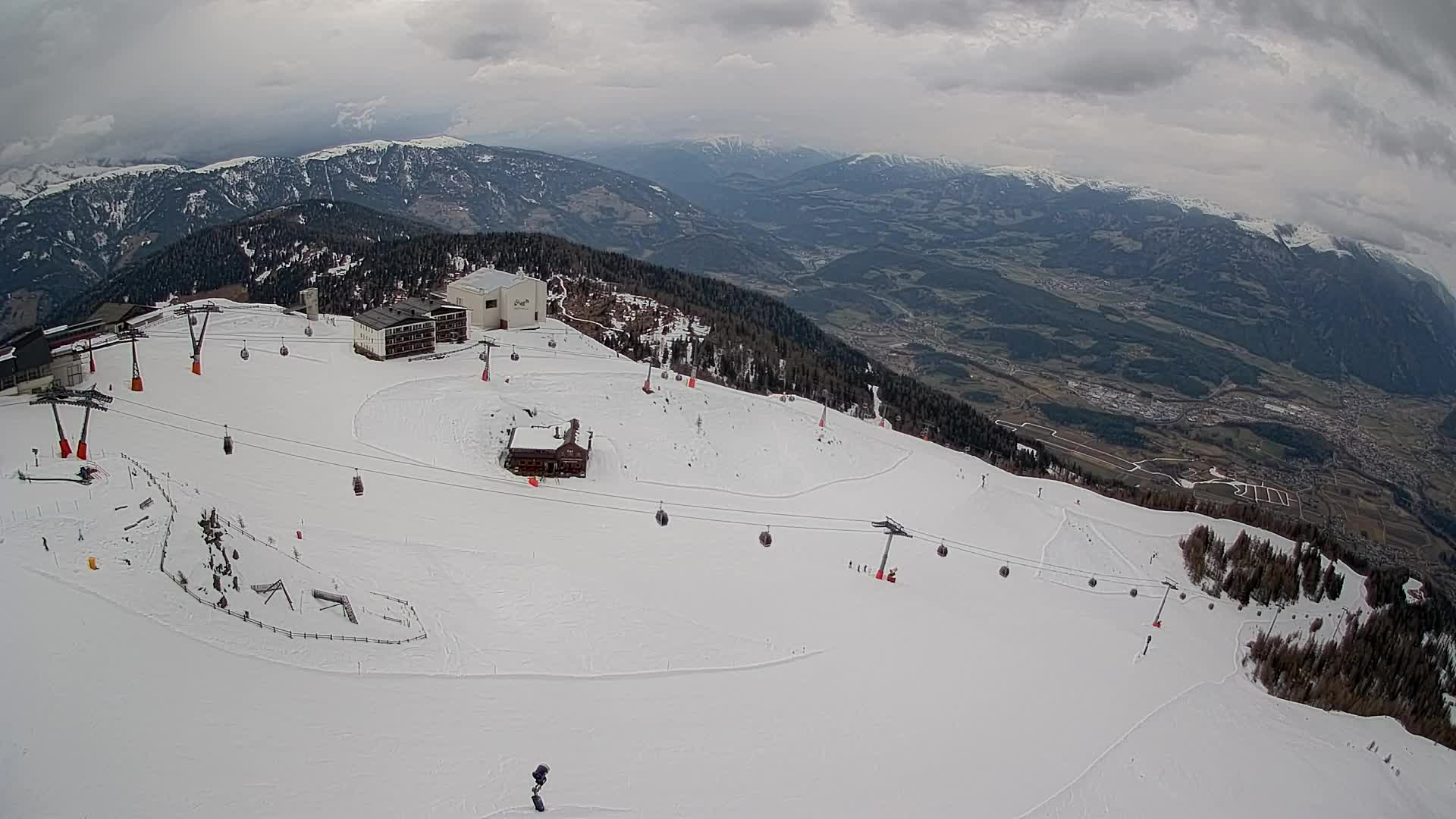 Kronplatz peak Ski resort | view to Bruneck