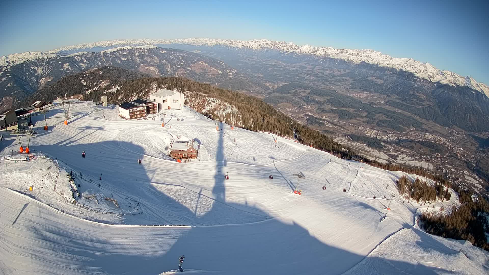 Station de ski Kronplatz sommet | vue sur Brunico