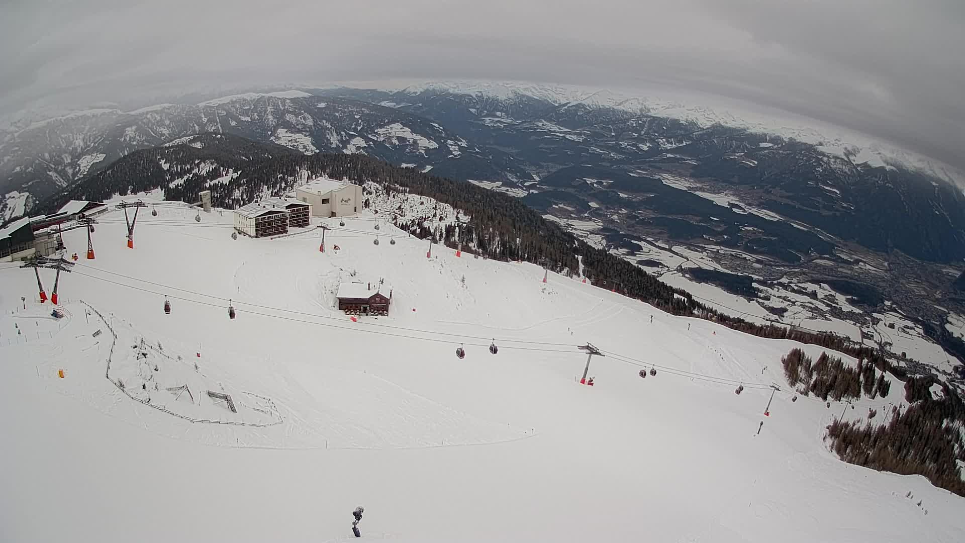 Kronplatz peak Ski resort | view to Bruneck