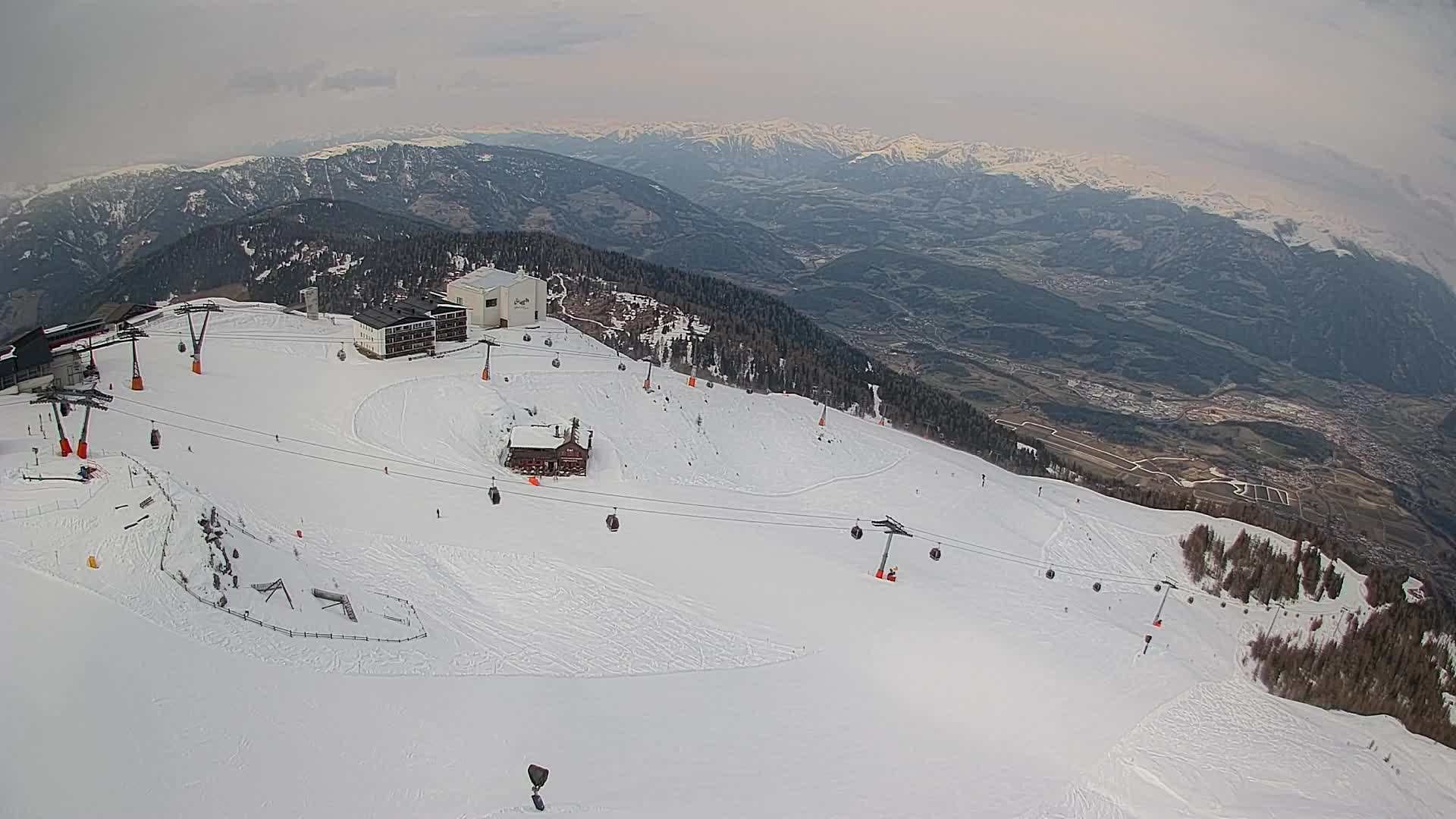 Kronplatz peak Ski resort | view to Bruneck