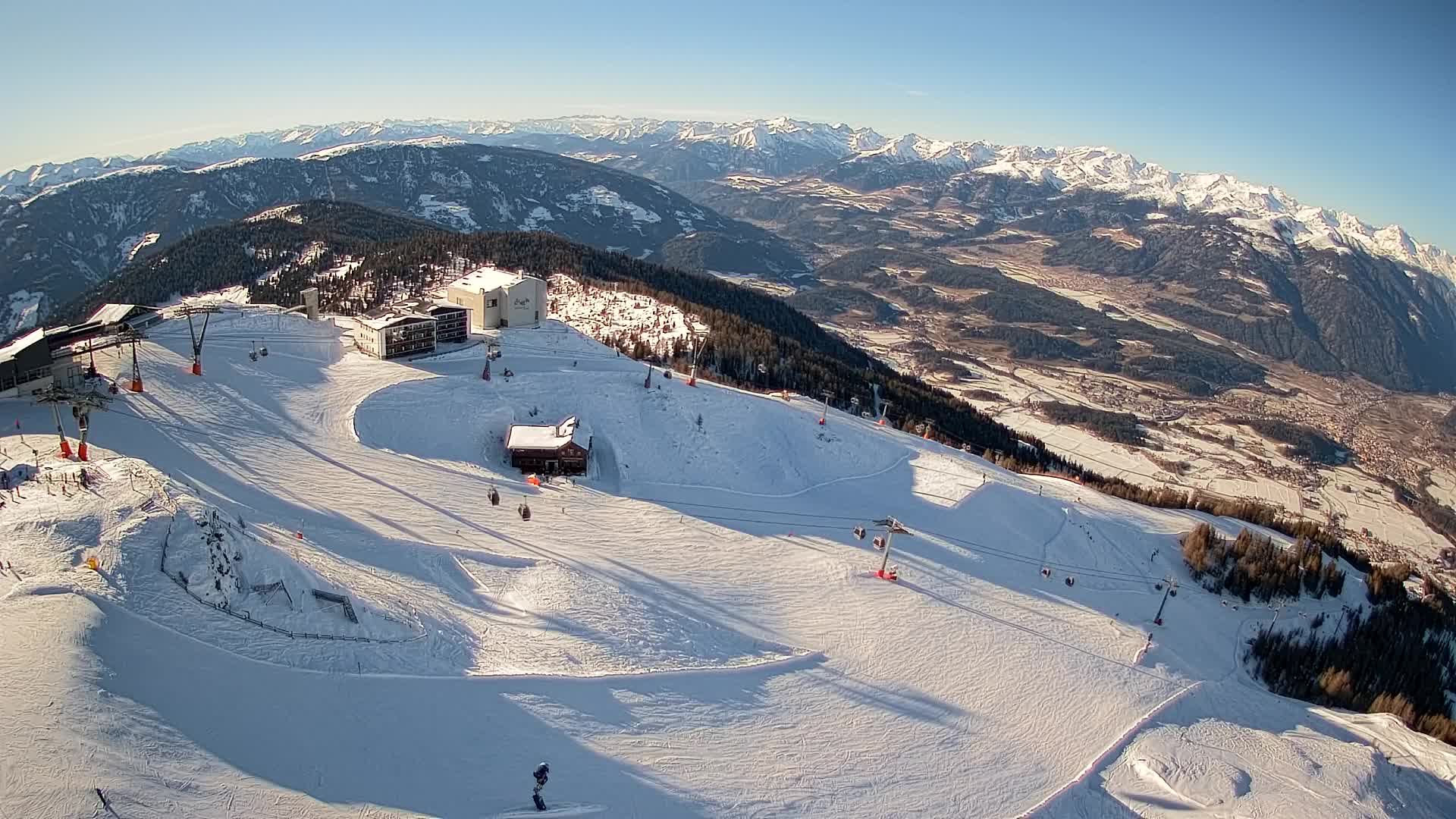 Station de ski Kronplatz sommet | vue sur Brunico