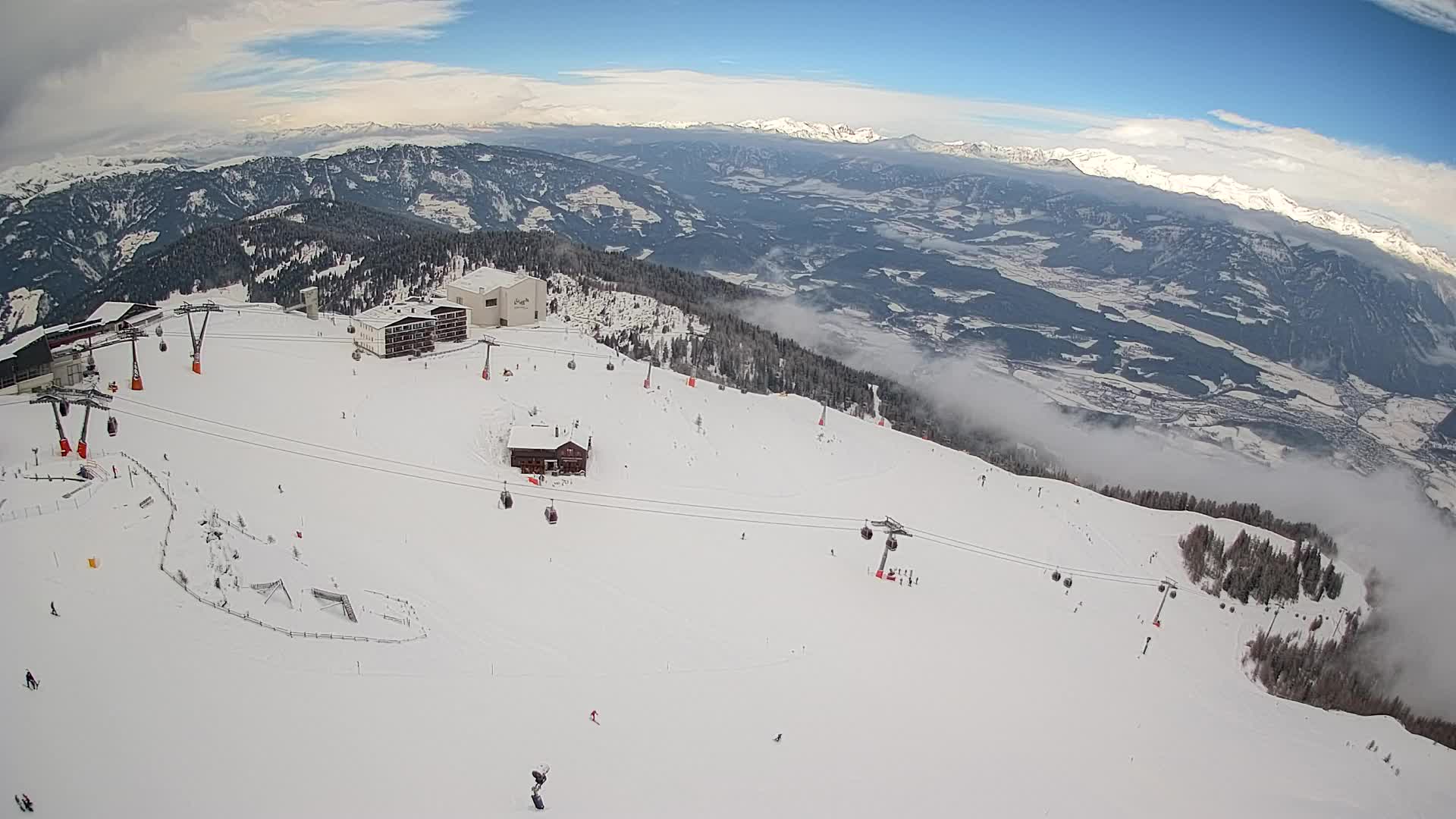 Kronplatz peak Ski resort | view to Bruneck