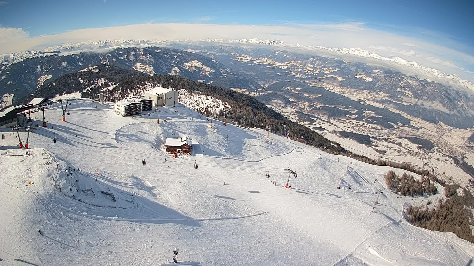 Kronplatz peak Ski resort | view to Bruneck