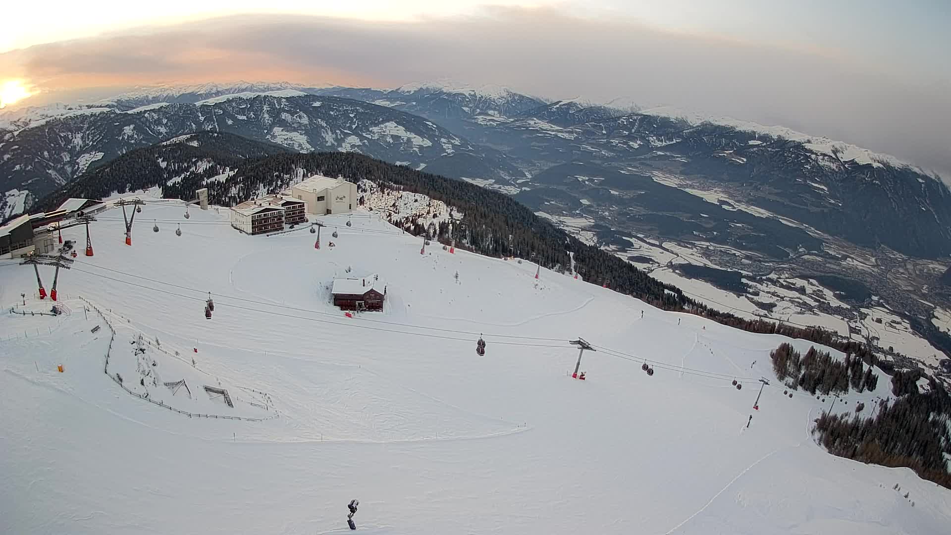 Kronplatz peak Ski resort | view to Bruneck