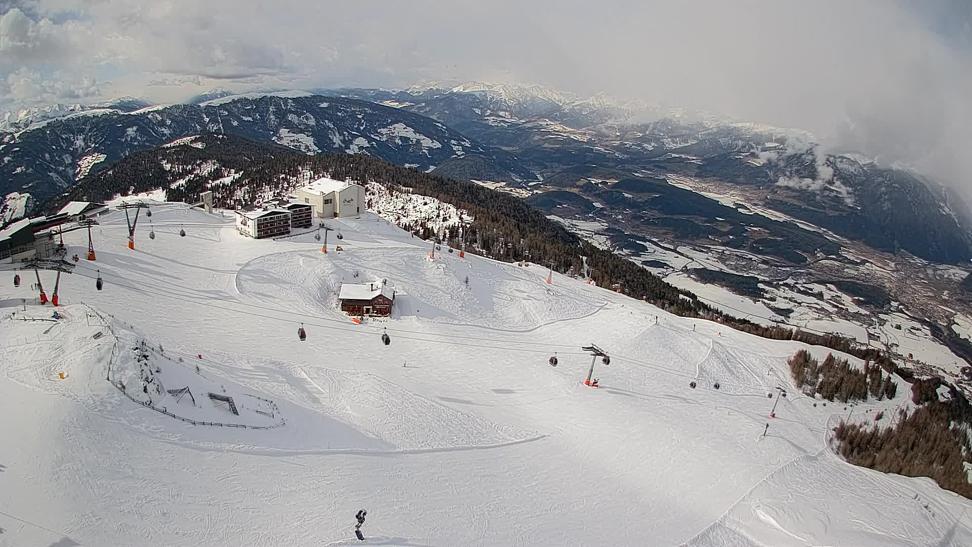 Kronplatz peak Ski resort | view to Bruneck