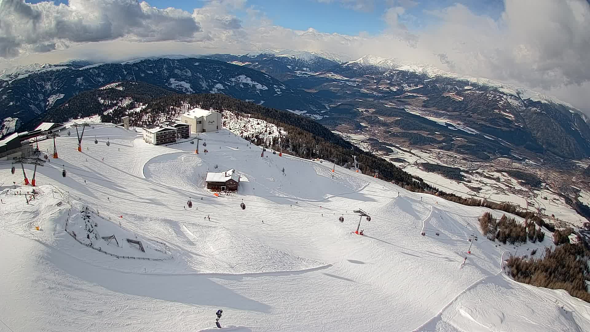 Kronplatz peak Ski resort | view to Bruneck