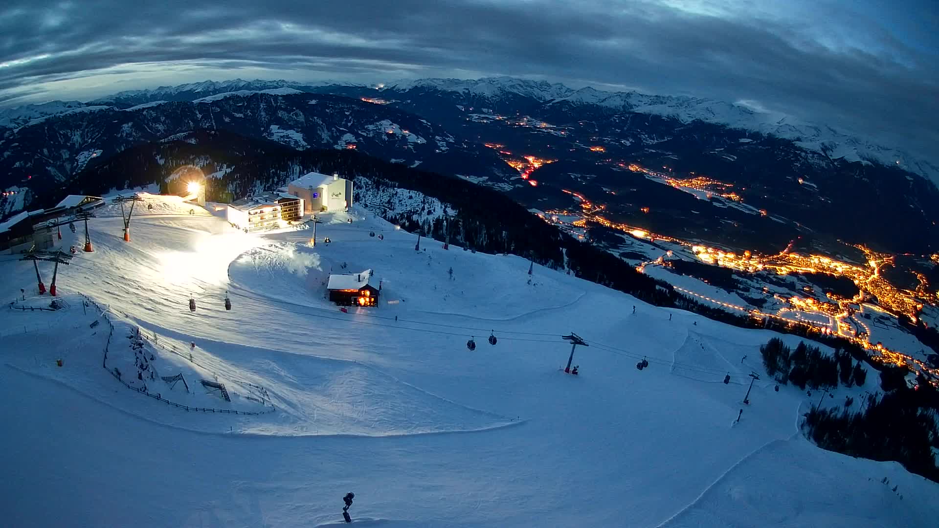 Kronplatz peak Ski resort | view to Bruneck