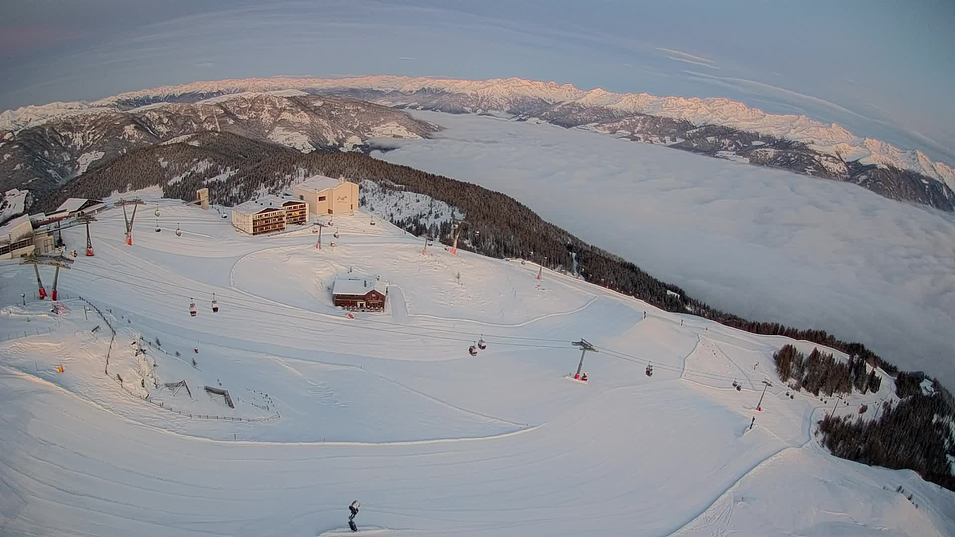 Kronplatz peak Ski resort | view to Bruneck