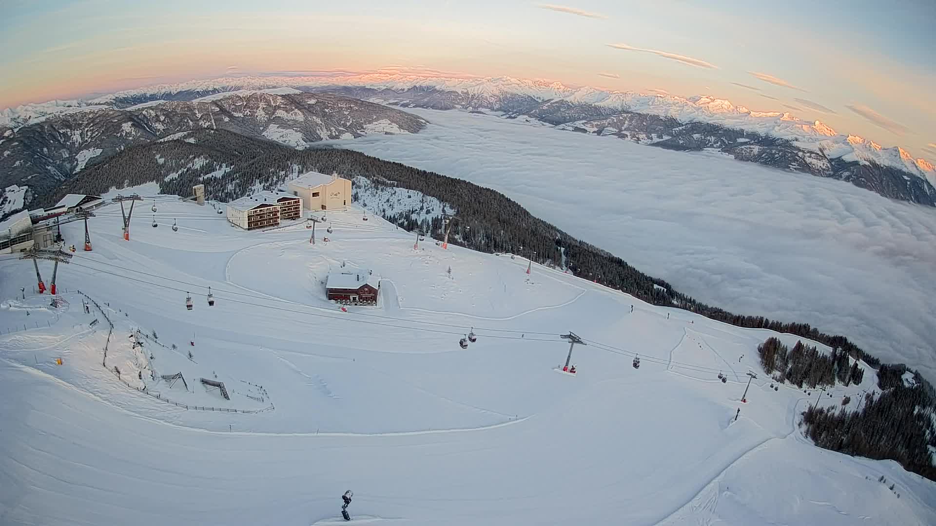 Smučišče Kronplatz – vrh | pogled na Bruneck