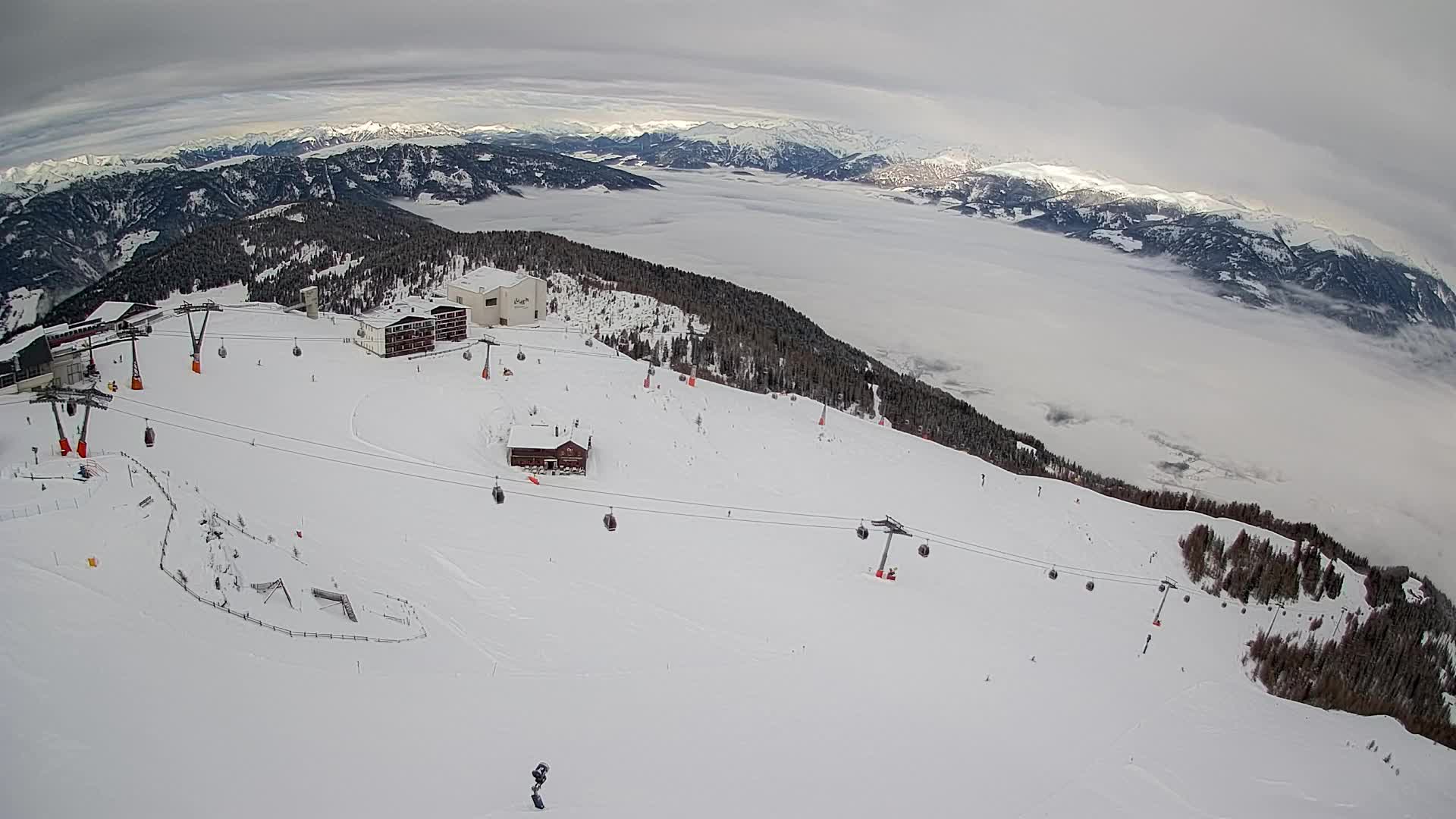 Kronplatz peak Ski resort | view to Bruneck