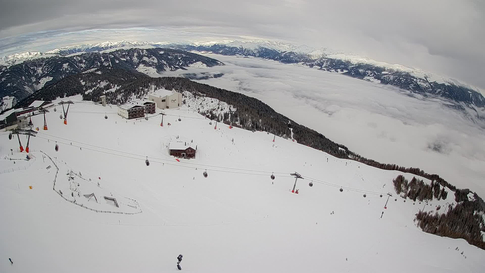 Kronplatz peak Ski resort | view to Bruneck