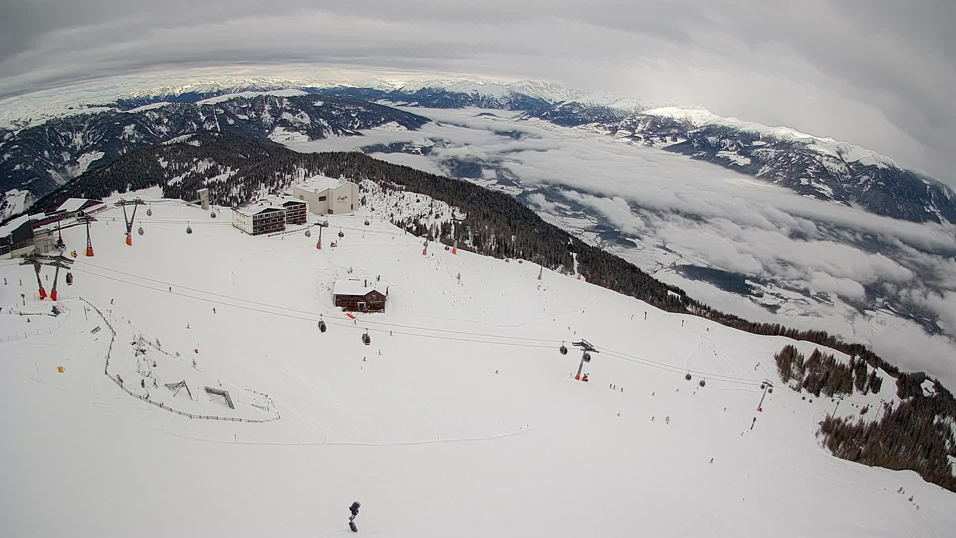 Kronplatz peak Ski resort | view to Bruneck