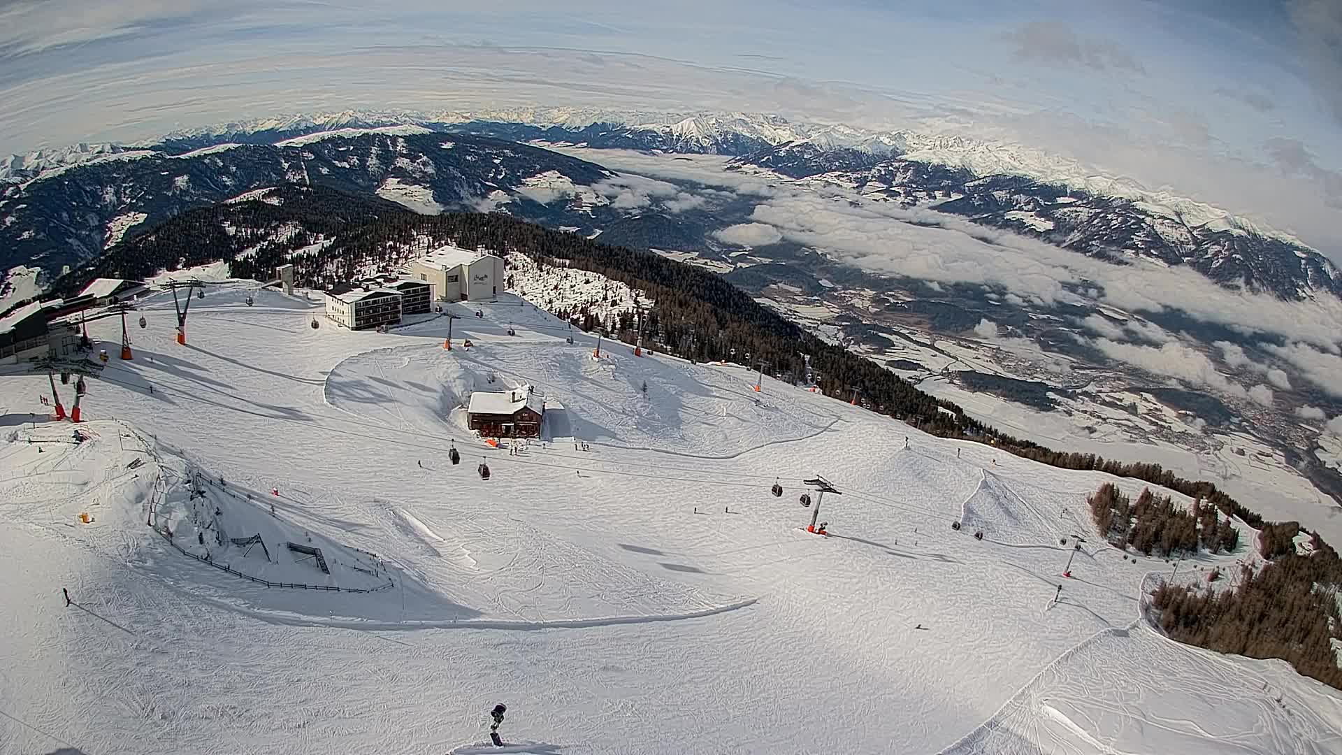 Kronplatz peak Ski resort | view to Bruneck
